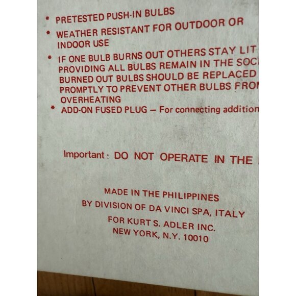 Kurt S Adler 10 Old Fashioned Candle Lights Working Vintage Strung - Picture 5 of 6